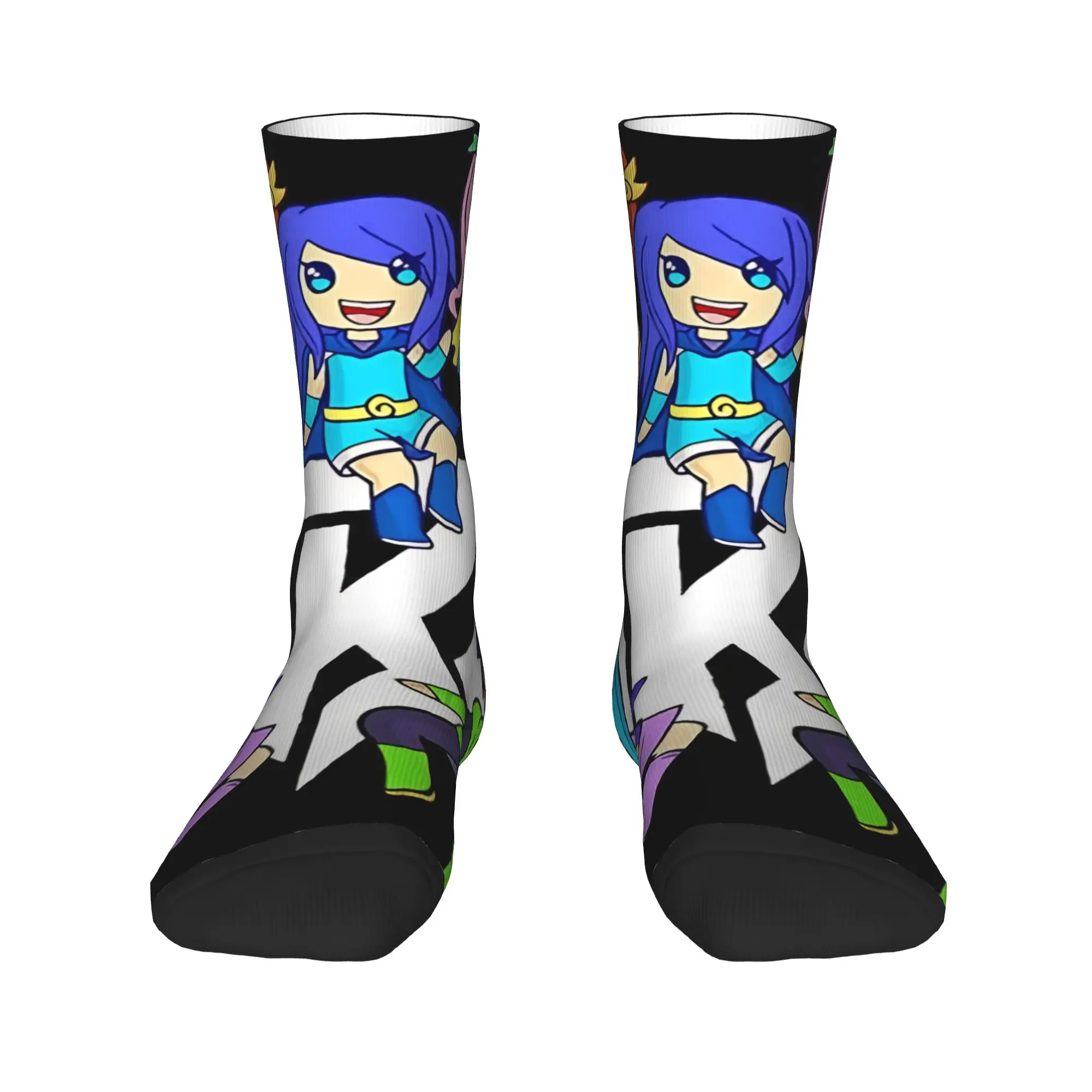 جوارب Gacha life Game بتصميم جوارب غير قابلة للانزلاق للرجال، جوارب رياضية للجري عصرية للخريف قابلة للتنفس #2