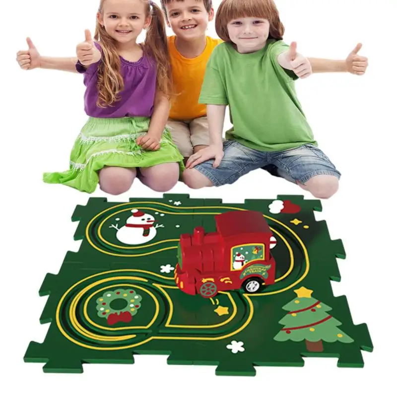 Puzzle Race Car Track Set Educational Toys For Kids Toddler Car Track Set Educational Puzzle Toys For Christmas Birthday