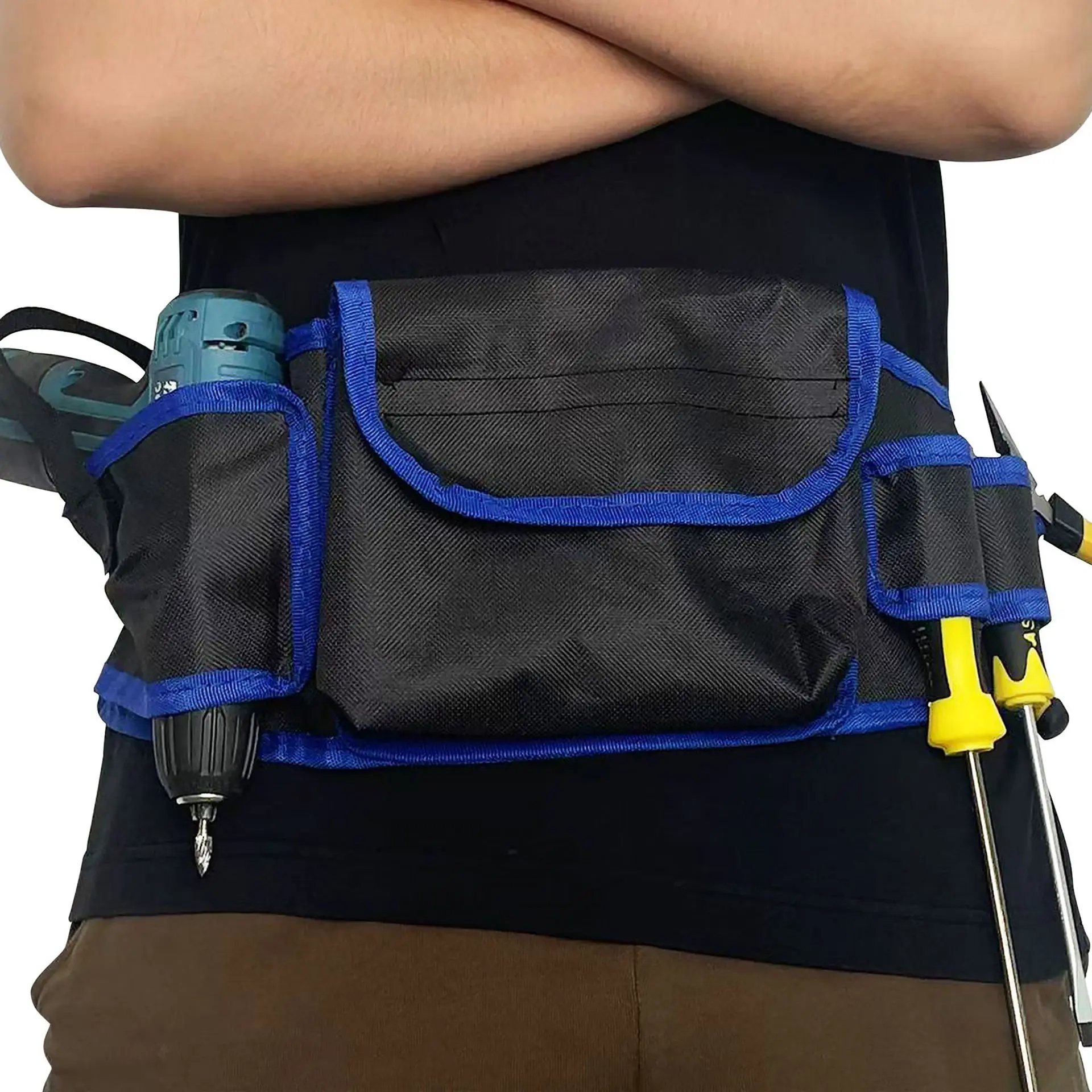 1PC Multi-Functional Tool Waist Bag for Electricians, Carpenters and Plumbers, hardware Storage Multi-Purpose Waist Bag