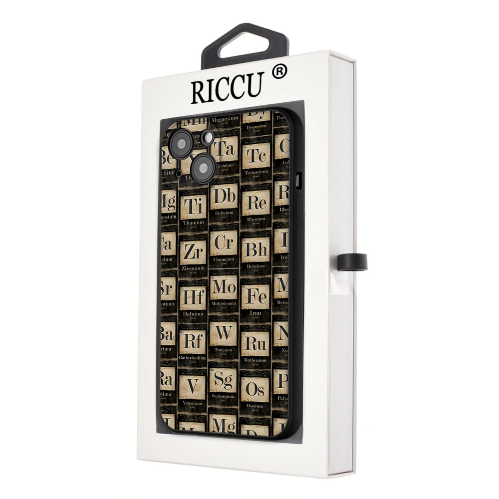 Riccu FOR IPhone14 Periodic table of elements Phone Case IPhone 14 11 12 Pro 8 7 Plus X 13 Pro MAX SE2020 6 Plus XR XS 13 Covers