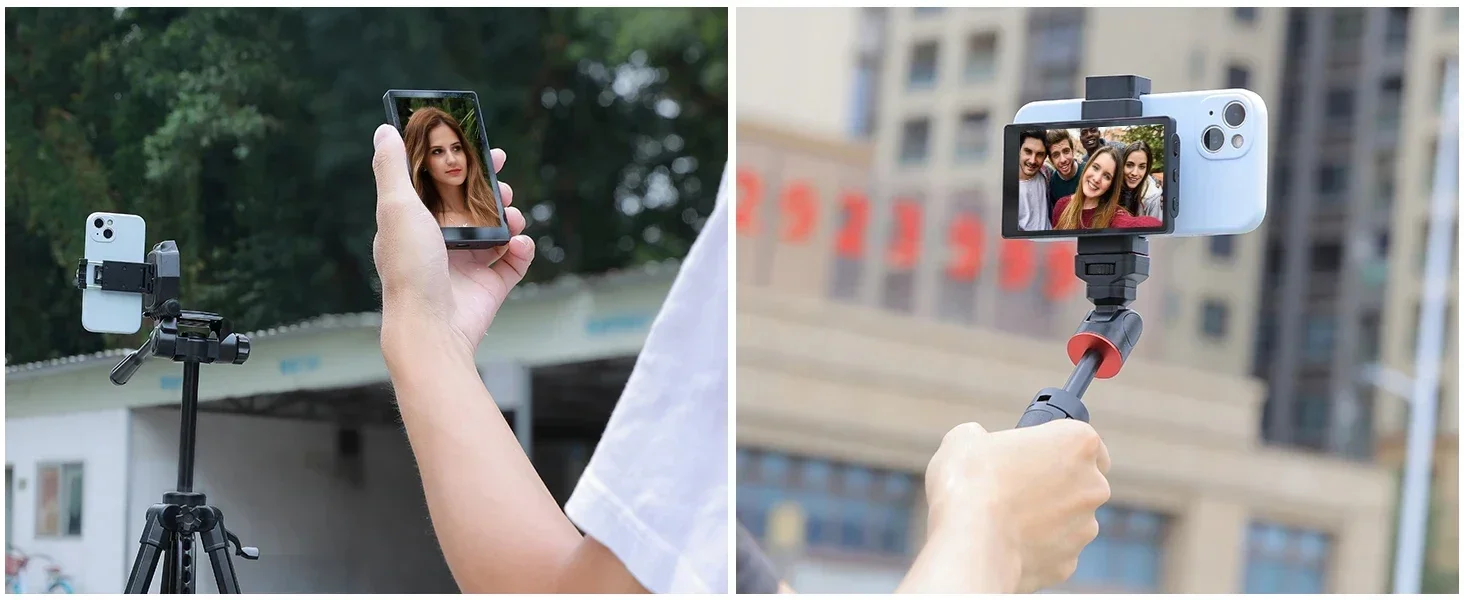 Wireless Magnetic Smartphone Vlog Selfie Monitor Screen 4.02 Inches Bluetooth Live Stream Video Recording for Live Broadcasts