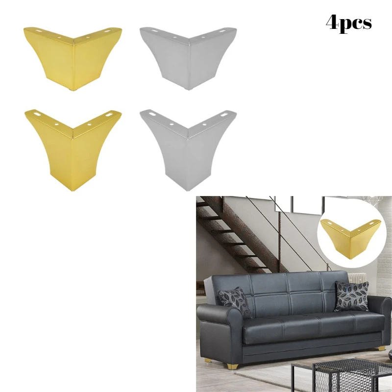 4pcs Pack Furniture Legs Minimalist Furniture Feet Metal Sofa Legs Replacement Sofa Coffee Table Cupboard Cabinet TV Stand Feet
