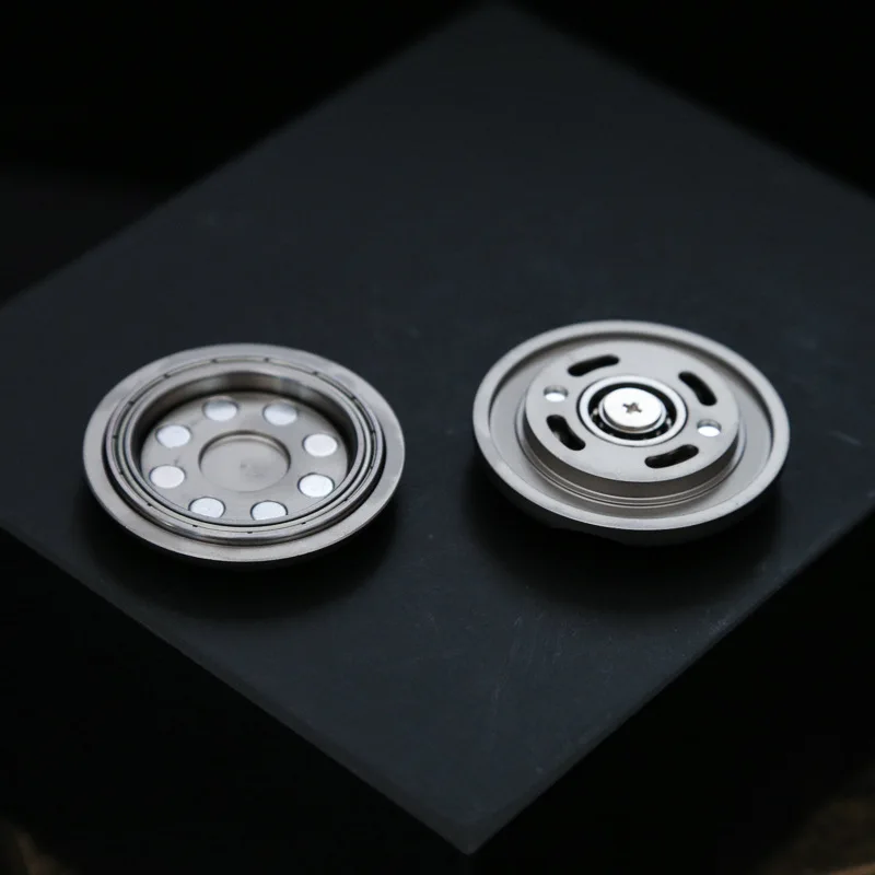 Magnetic Push Coin Haptic Pushing Card Plate Slider Ratchet Wheel Mini Fidget EDC Relieve Stress Relief Toy Antistresse Metal