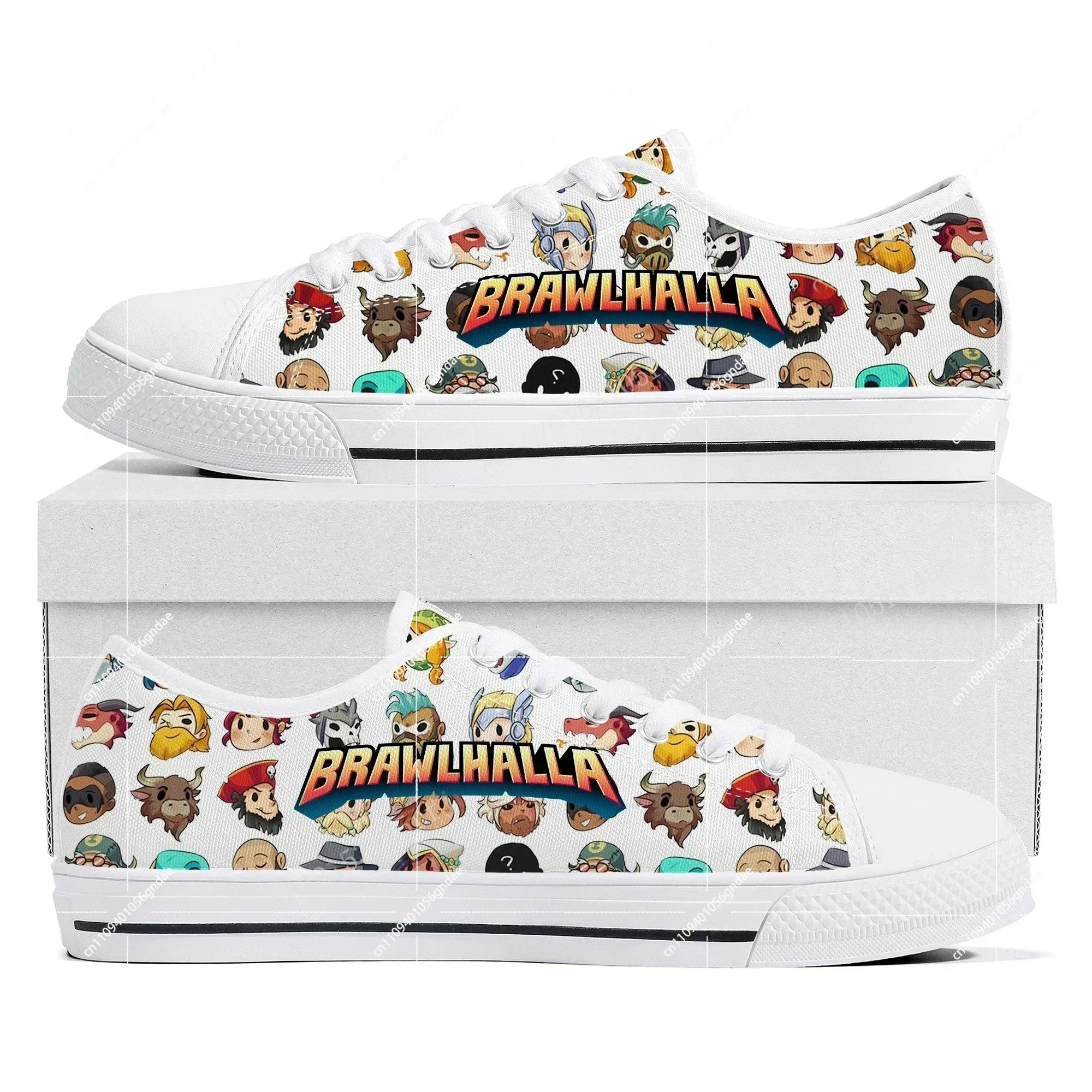

Brawlhalla Low Top Sneakers Hot Cartoon Game Womens Mens Teenager Fashion Canvas Sneaker Couple Custom Built Shoes