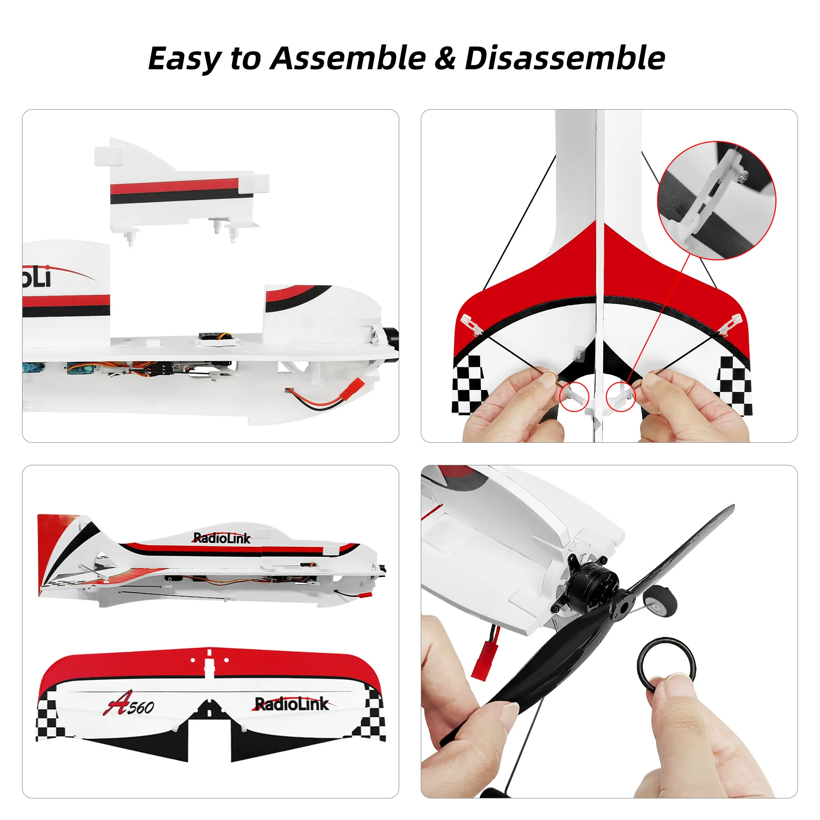 Radiolink A560 RTF or PNP RC Airplane 3D EPP 4CH Remote Control Plane 4KM Outdoor with Byme-A Gyro FC for Adult Beginners