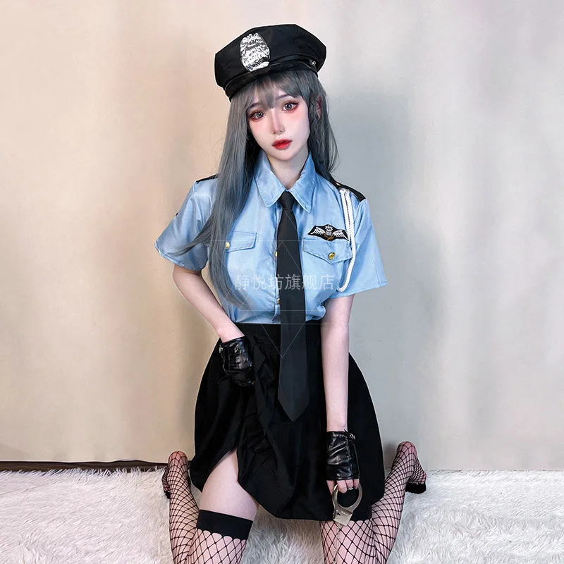 

Cosplay Police Costume Womens Sexy Halloween Anime Uniforms Multi Piece Set Y2k Carnival Fancy Party