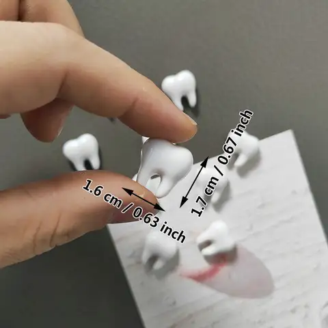 प्यारा सफ़ेद दाँत के आकार का अभिव्यक्ति रेज़िन फ्रिज चुंबक दंत स्वास्थ्य थीम वाला चुंबकीय घर कार्यालय सजावट 10 best sales राल चुंबक - №2