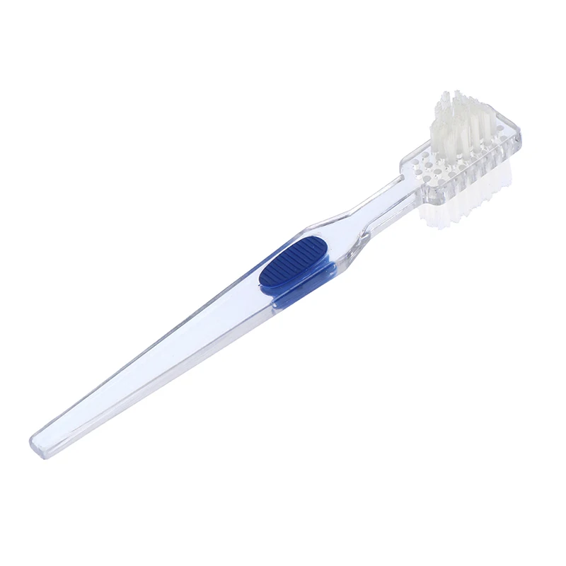 Escova de limpeza de dentadura oral care dupla face escova de dentes dental escova macia