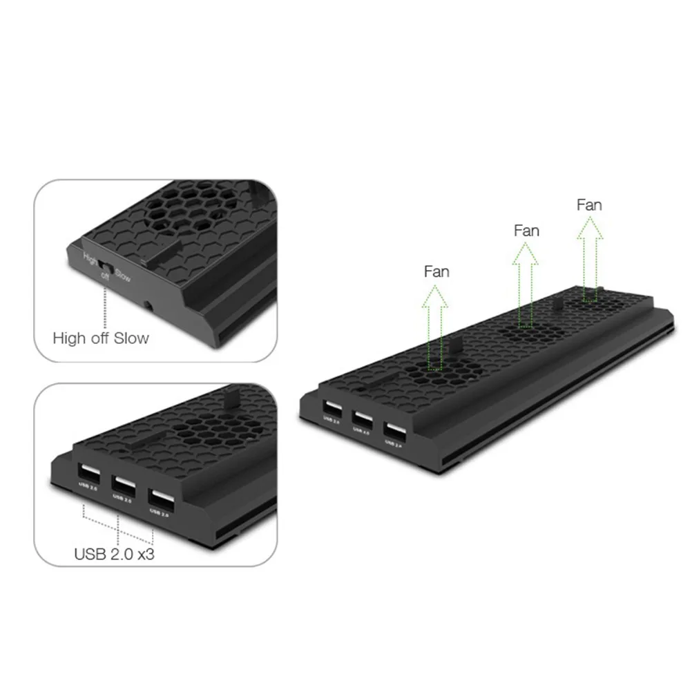 

Triple Cooling Fan For for Game Console Temperature Control Compatible ONE Notebook Accessories Gaming Fan
