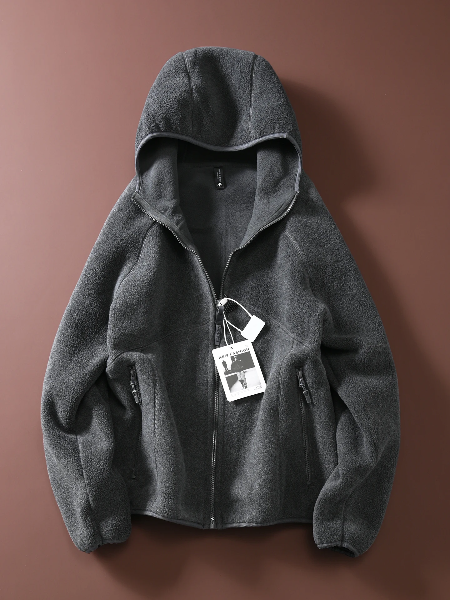 

Thiened Fce Men's Jaet Hooded Windproof Warm Outerwear for Autumn Winter Outdoor Activities High ammage Fce Lined