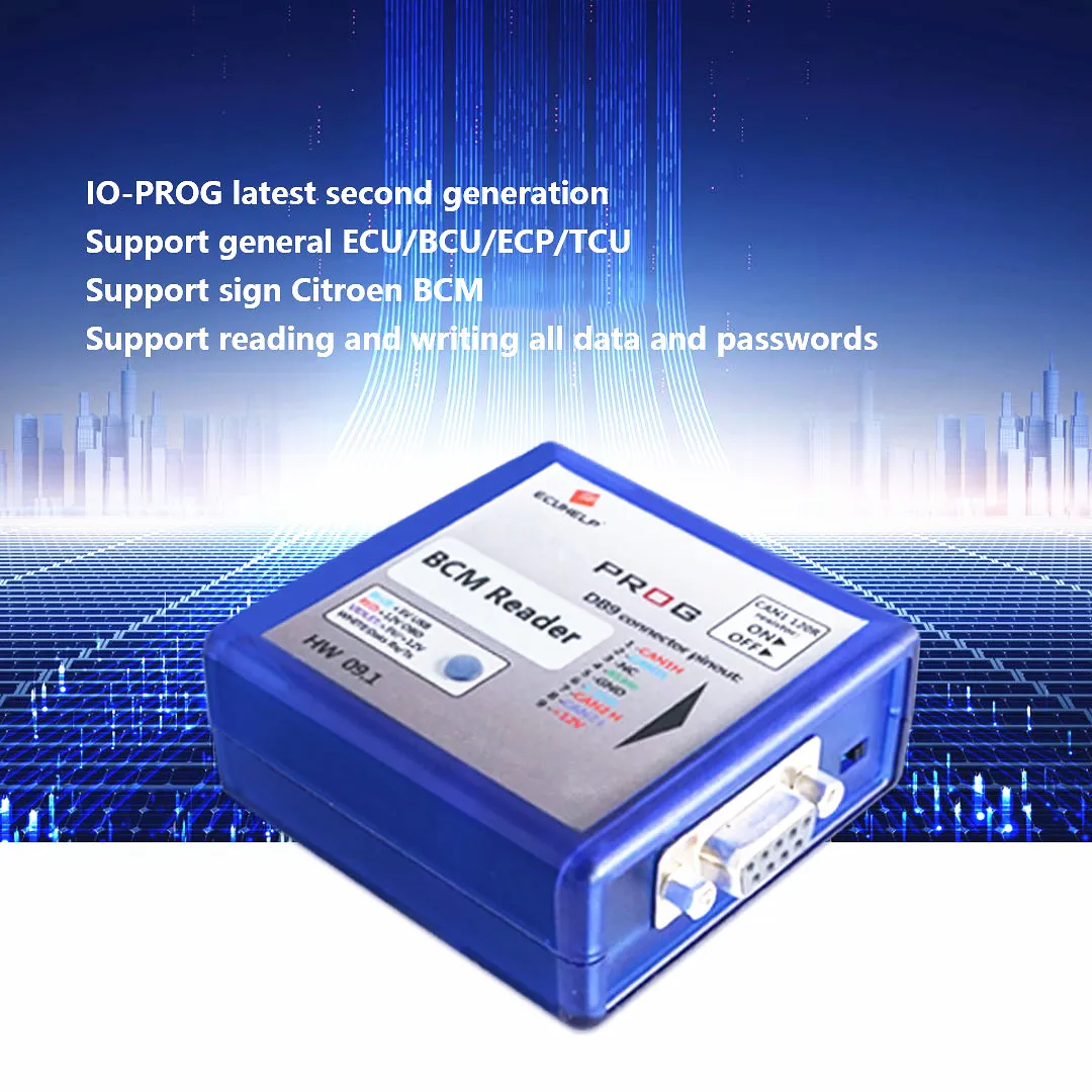 Newest IO-PROG ECU Programmer BD9 Pinout I/O Terminal IO PROG HW 09.1 K-Line CAN MULTITOOL For OPEL/GM