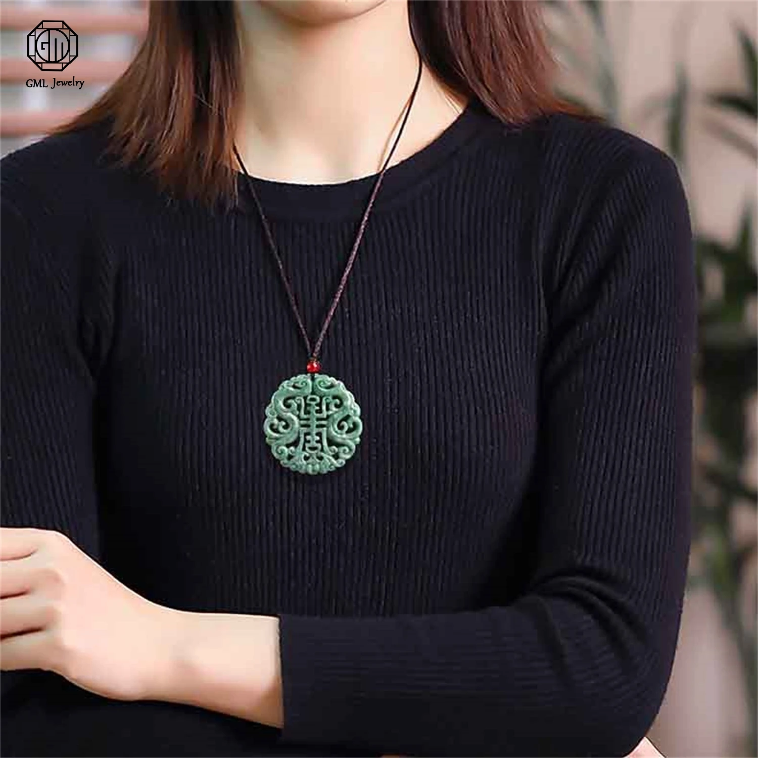 Natural Jadeite Jade Openwork Antique Style Dragon Zodiac Pendant Carved Plaque Unisex Men Women Traditional Chinese Symbol