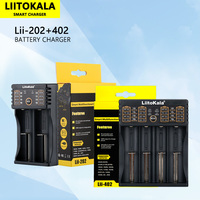 Liitokala Lii-402 Lii-202 5V2A Output Type C- line Interface Universal 3.7V 3.2V 3.85V 18650 21700 Rechargeable Battery Charger