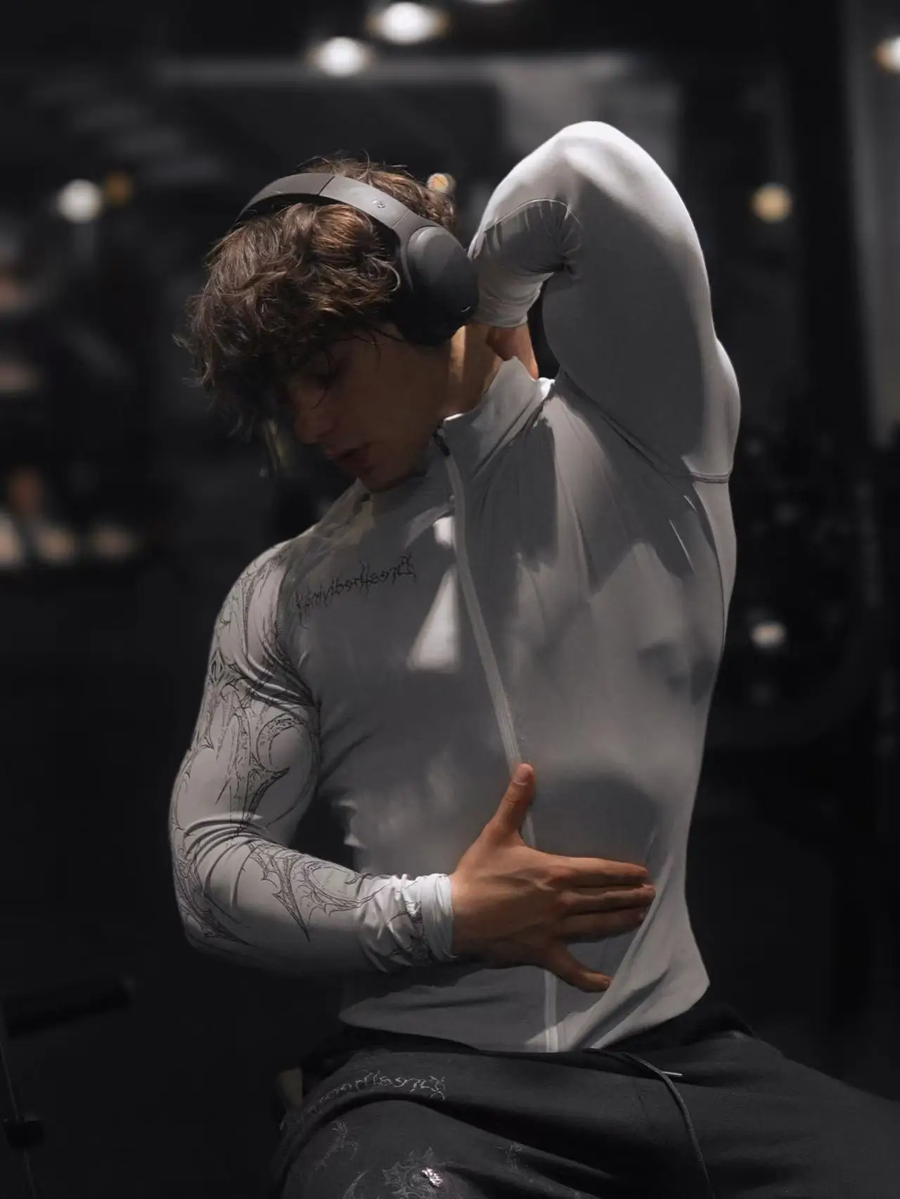 

Men's Quick-dry Fitness Zip-up Jacket Compression Fit Training Top With Stretch Fabric For Couples Workout And Athletic Wear