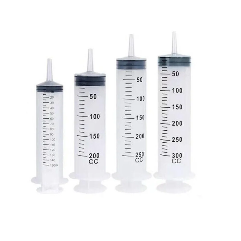 150/200/250/300/500ml Large Capacity Syringes With 1.3m Hose Pet Feeding Measuring Pump Hydroponics Nutrient Big Syringe