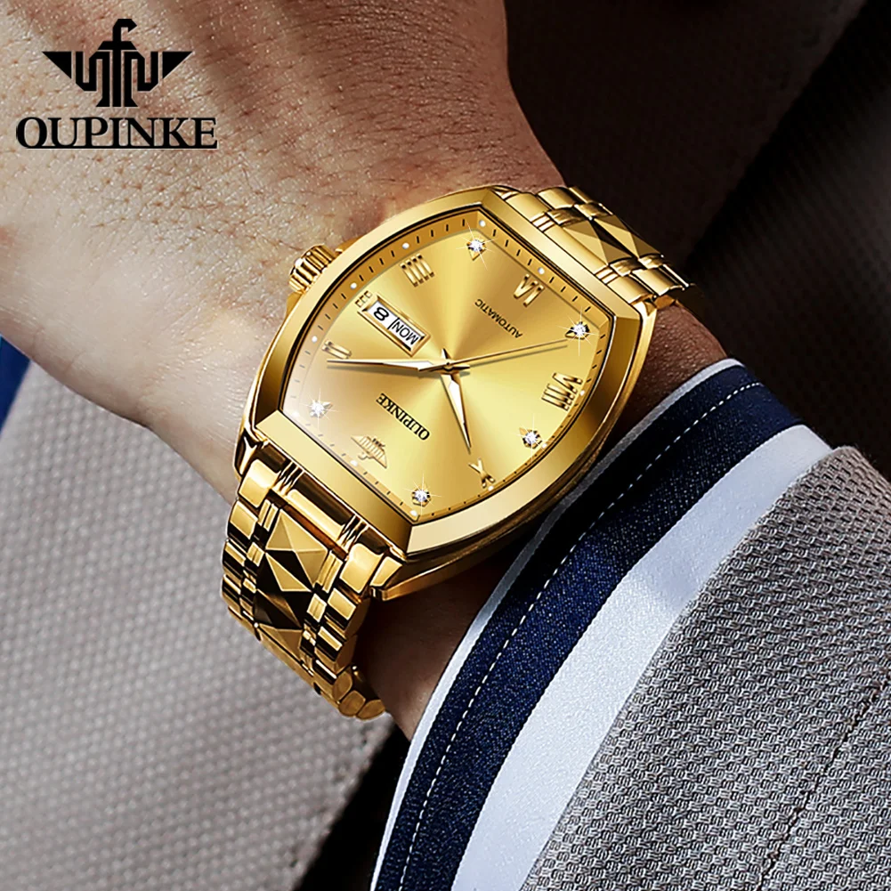 OUPINKE 3200 Orologio da uomo Top Brand Orologio meccanico automatico Specchio zaffiro Reloj Sport impermeabile Giorno Settimana Orologi da uomo di lusso