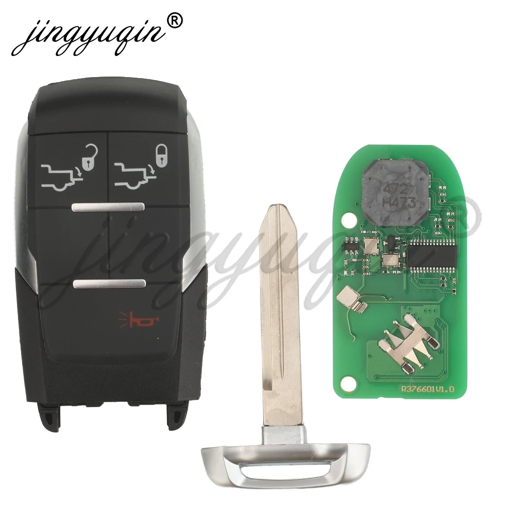 징유친 리모트 자동차 키 68374994 (닷지 램 픽업 HD 1500 2500 3500 4500 5500 2019-2024 GQ4-76T 433MHz 4A 칩 키리스 고)