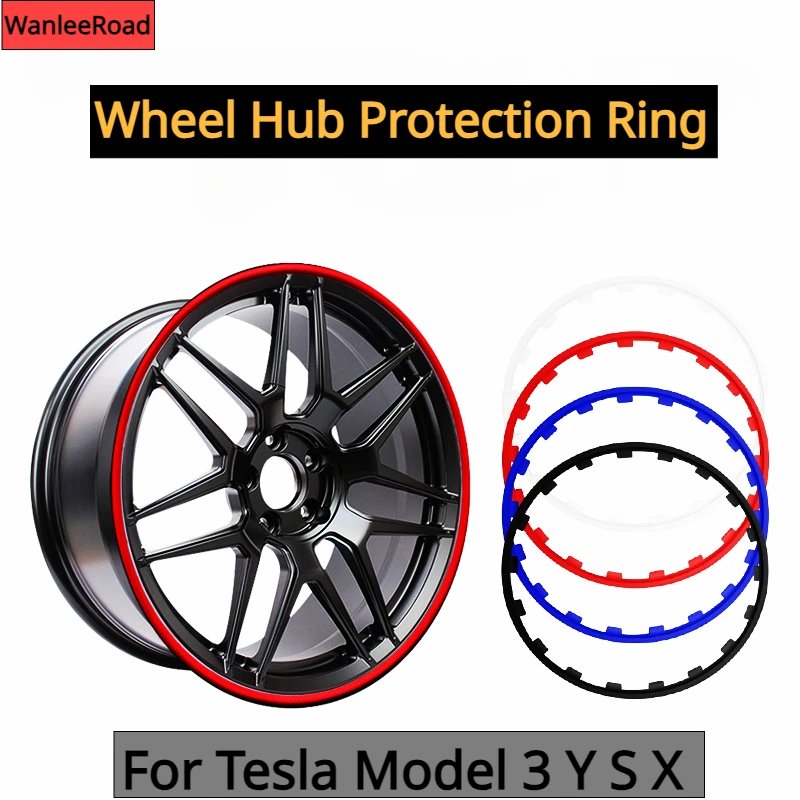 

Wheel Hub Protection Ring16/17/18/19/20/21 inch for Tesla Model 3 Y S X Car Rims Ring Protectors Vehicle Wheel Rims Guard Strips