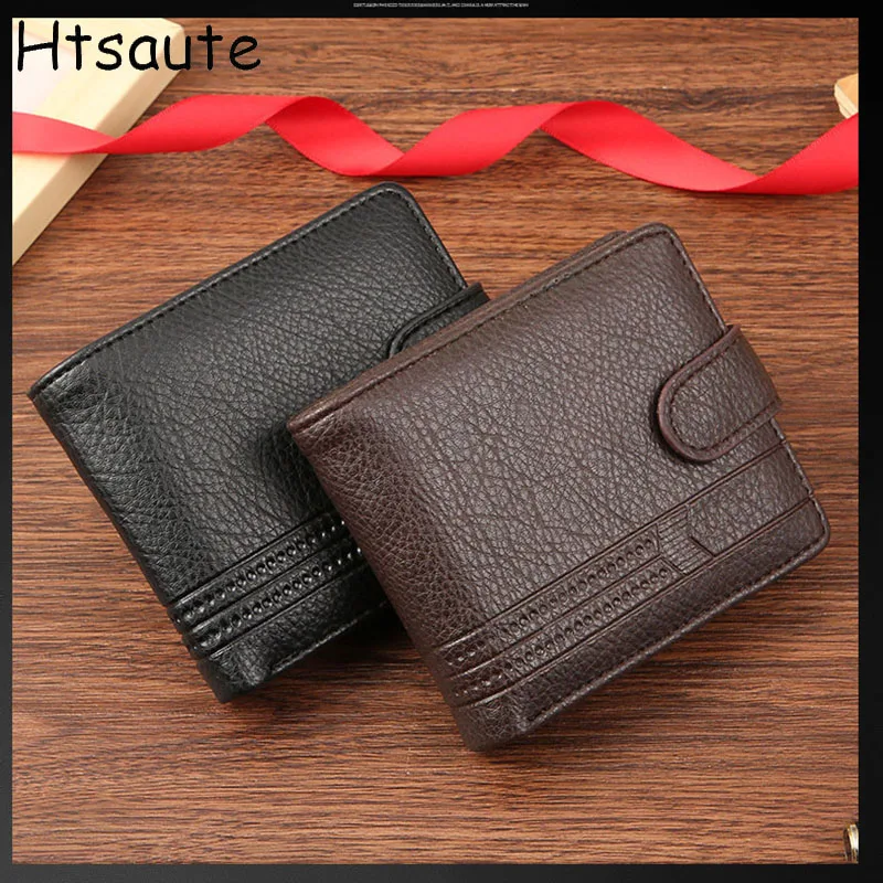 Men Wallet PU Leather Zipper Purse Man Slim Short Section Card Horders Quality Male Short Multi-card Wallet Coin Pocket Purse