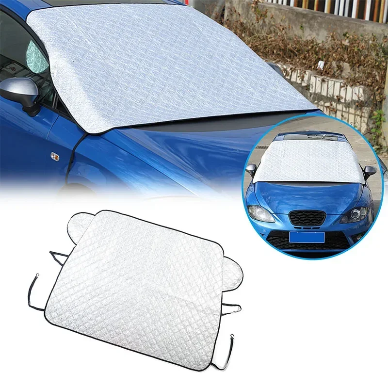 

For Seat leon 2008-2012 Car Windshield Snow Anti Frost Cover Windproof Winter Ice Snow Shield Trim Car Accessories