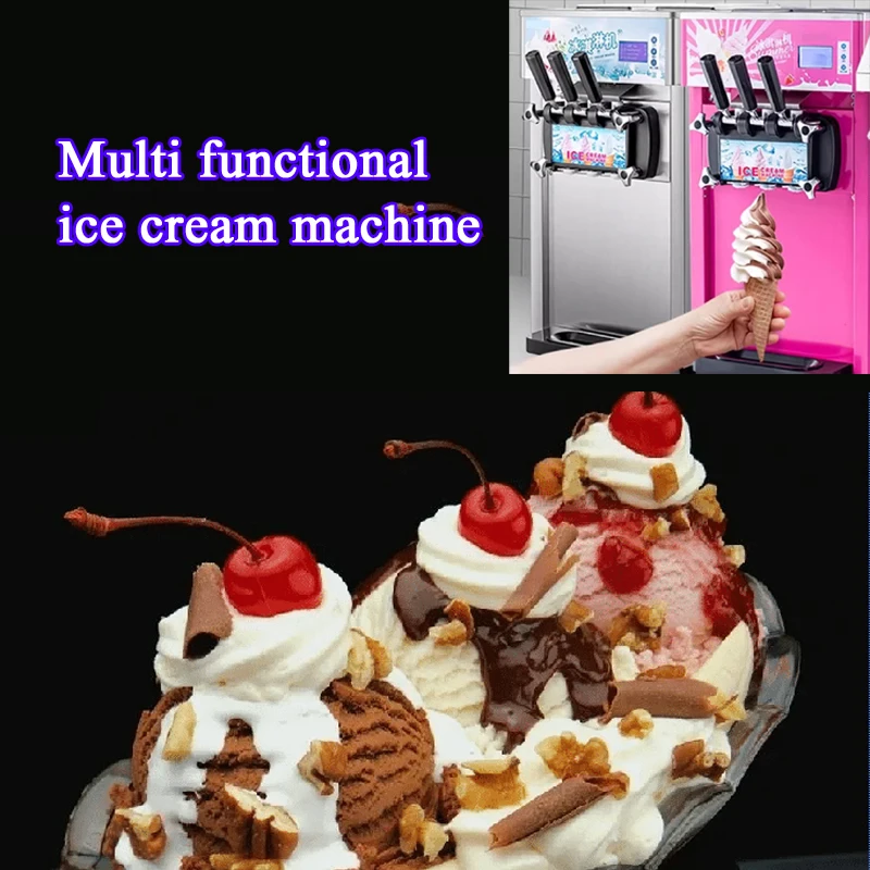 Gewerbliche Eismaschine, 16-18L/H Produktion, 1200W Tischmodell Softeis-Maschine mit 6L Behälter und 3,6L Zylinder zum Verkauf