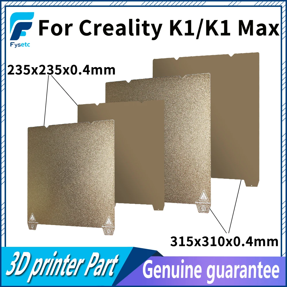 Steel Plate for Creality K1/K1 MAX Ender 3 S1 Pro Ender3 S1/5 S1 Texture PEI Spring Steel Sheet Buid Plate Smooth PEl Surface