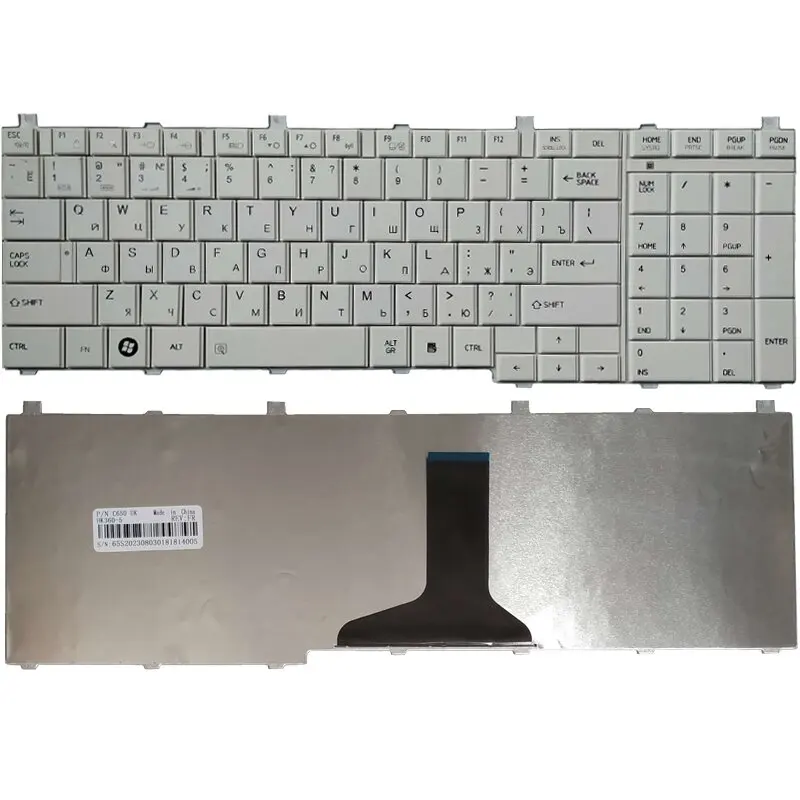 New Russian Keyboard For Toshiba Satellite L655 L655D C650 C655 C655D C660 C660D C650D L650 C670 L650D L755  RU Keyboard Black
