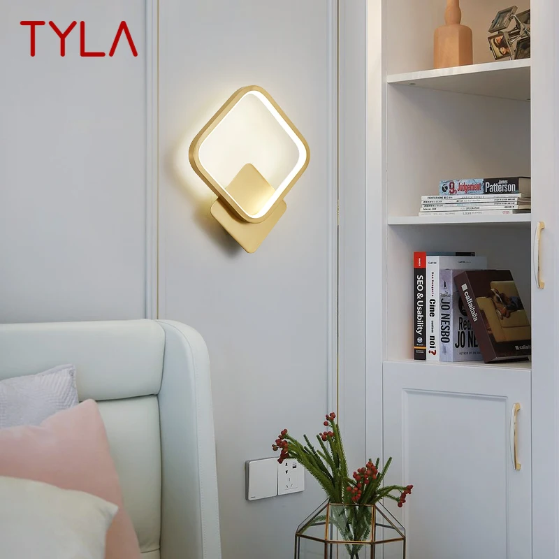 

TYLA Contemporary Copper Wall Lamp LED 3 Colors Luxurious Sconce Lighting for Home Living Bed Room Decor