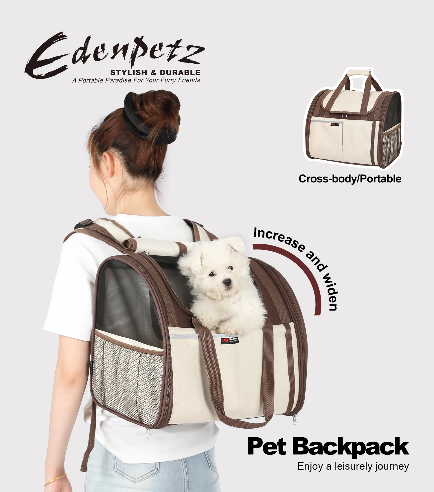 

9KG Large Dog Cat Carrier Backpack, Foldable Breathable Shoulder Bag, Portable Outdoor Travel Camping Hiking Carrier Bag