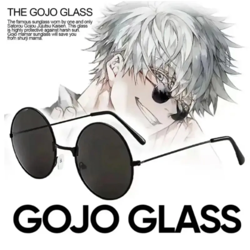 

Gojo Satoru Glasses Anime Jujutsu Kaisen Gojo Satoru Cosplay Black Glasses Eyewear Sunglasses High Quality Party Men Women Prop