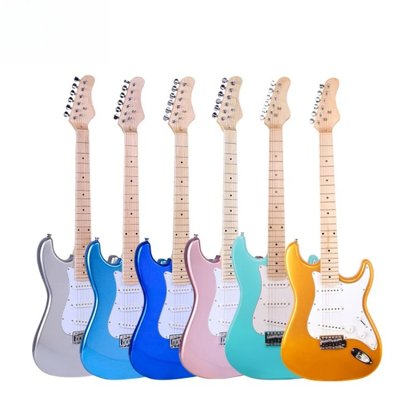 

Bright metal lacquered 3 single electric guitar, light travel exclusive entry-level advanced cool guitar