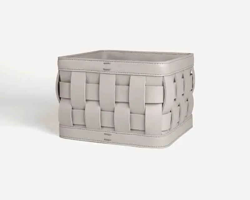Kitchen Bathroom Living Room Handmade Plastic Woven Lining Collection Basket Wholesale Gifts Wicker Basket