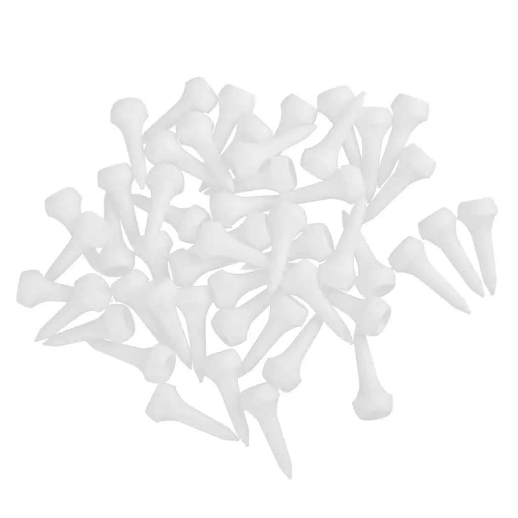 Pack of 50 Professional White Plastic Golf Tee T Shirts 35 Mm (1 3/8