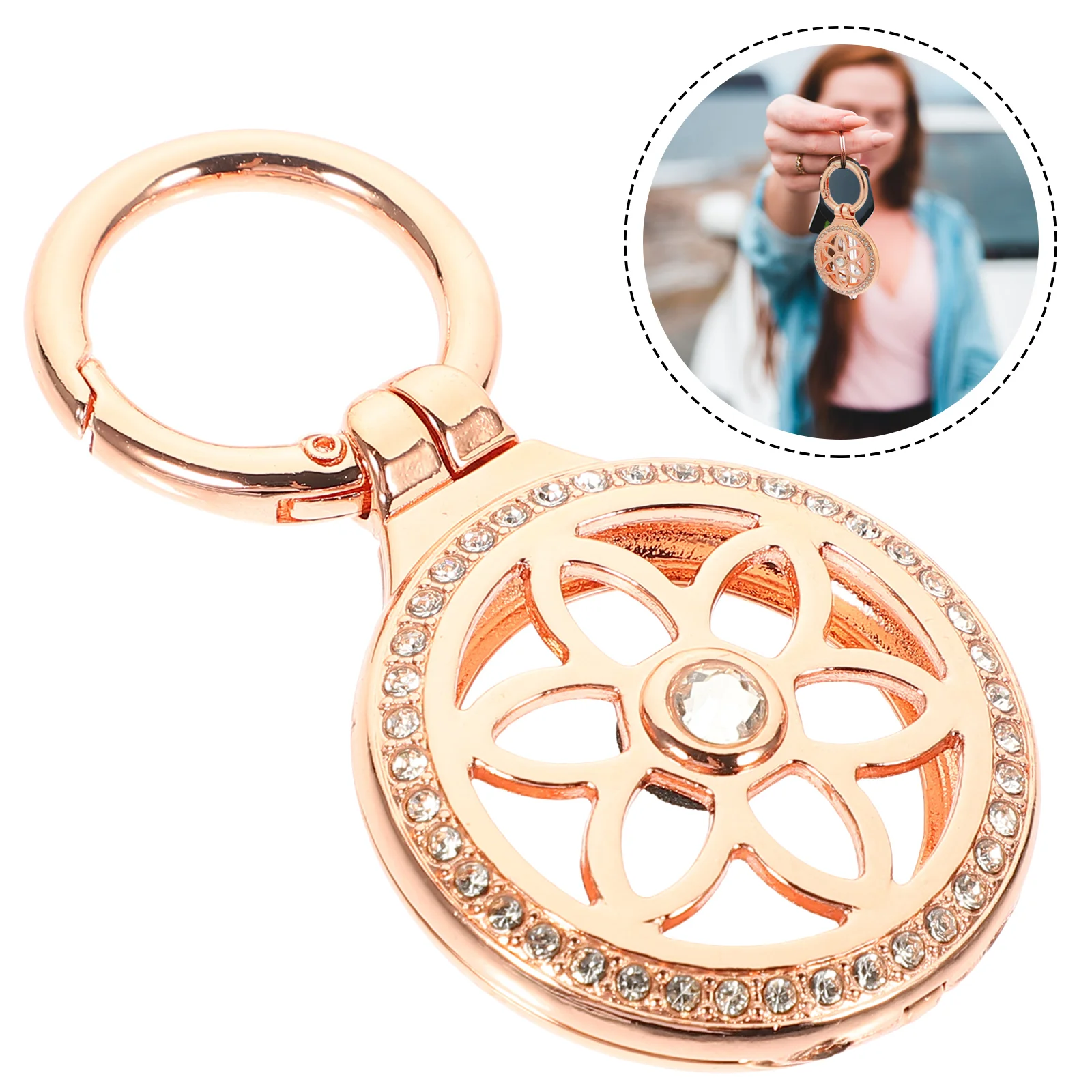

Key Chain Holder Air Protective Case Simple Cover Accessory Silicone Metal Shell Lightweight Compact Design