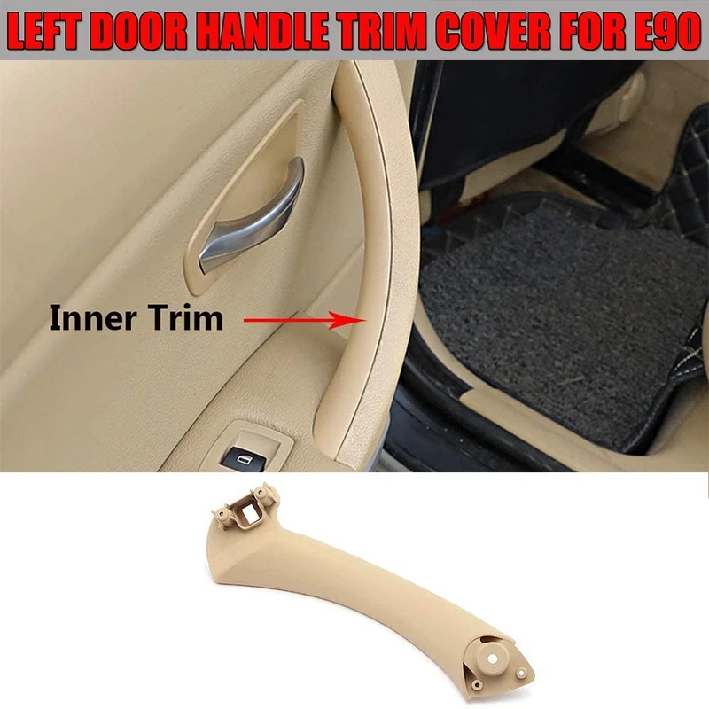 Door Handle Pull Inner Strap For-BMW 3 Series E90 E91, Left Front/Rear Door Panel Door Handle Inner Bracket Beige