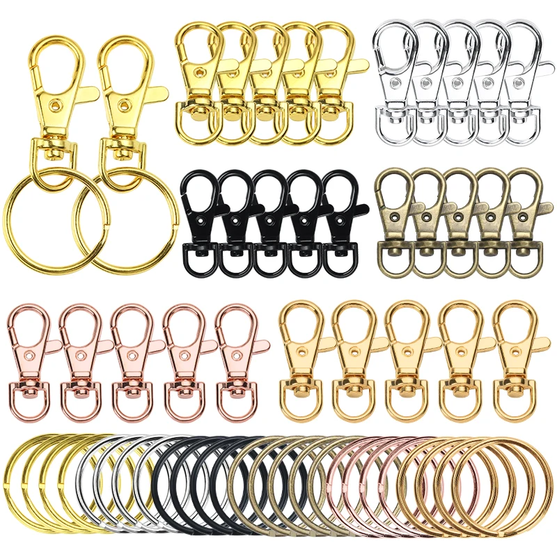 10Pcs/Lot 23/32/36/38mm Lobster Clasp Hooks Keychain DIY Jewelry Making Finding for Necklace Bracelet Chain Supplies 6 Colors