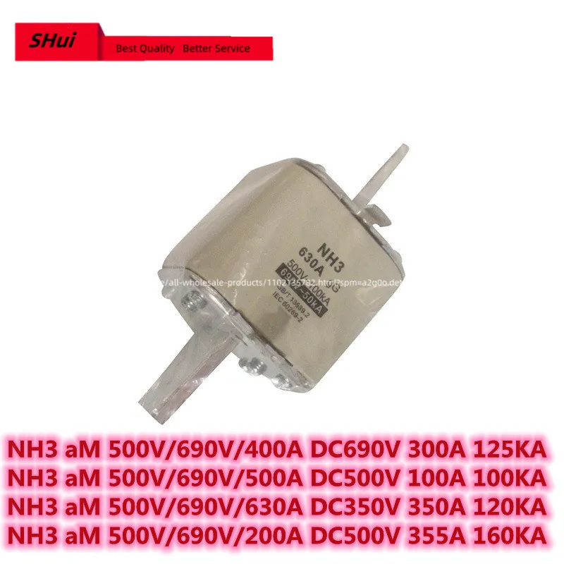 NH3 400A500A 630A 200A DC fast fuse NH2 aM 500V/690V/400A NH3 gG 500V/690V/200A