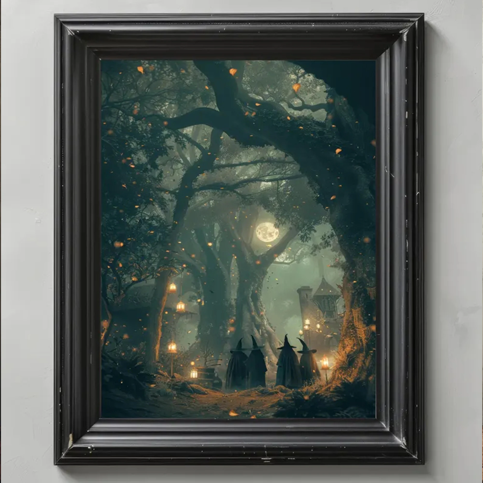 ジャングルに集まる現代の魔女 ウォールアートプリント キャン - Home Decor Wall Pictures のレビューと価格