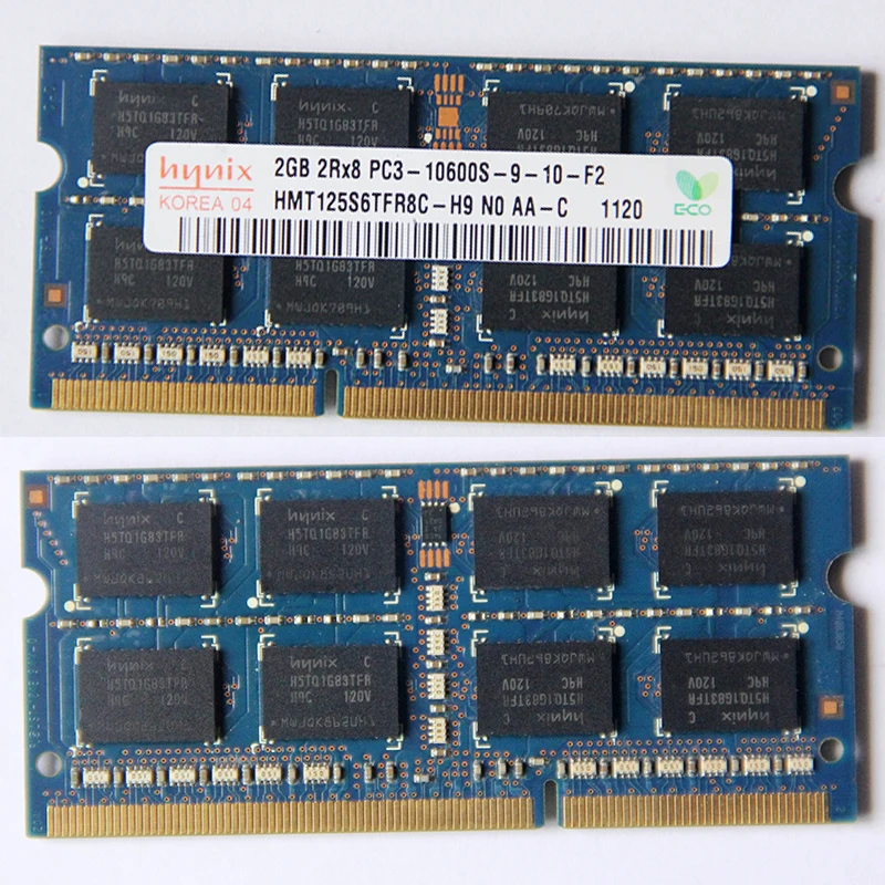 Hynix DDR3 RAMS 2GB 1RX8 PC3-10600S 1333MHz 2GB ddr3 Laptop memory 1.5V