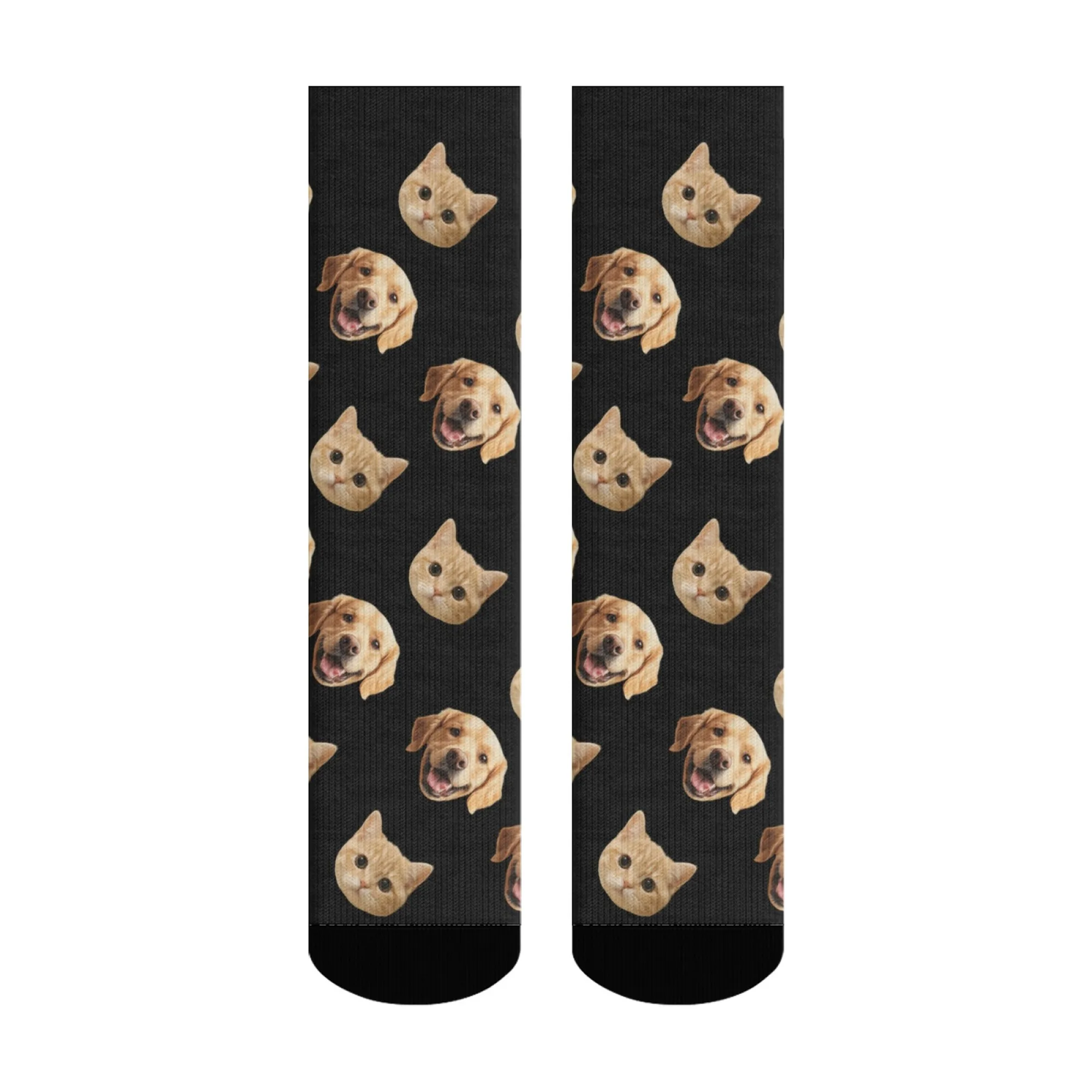 Gepersonaliseerde bijpassende sokkenset voor koppels, voor hem & haar, op maat gemaakte cadeaus voor honden- en kattenbezitters, 3D geprinte grappige herensokken