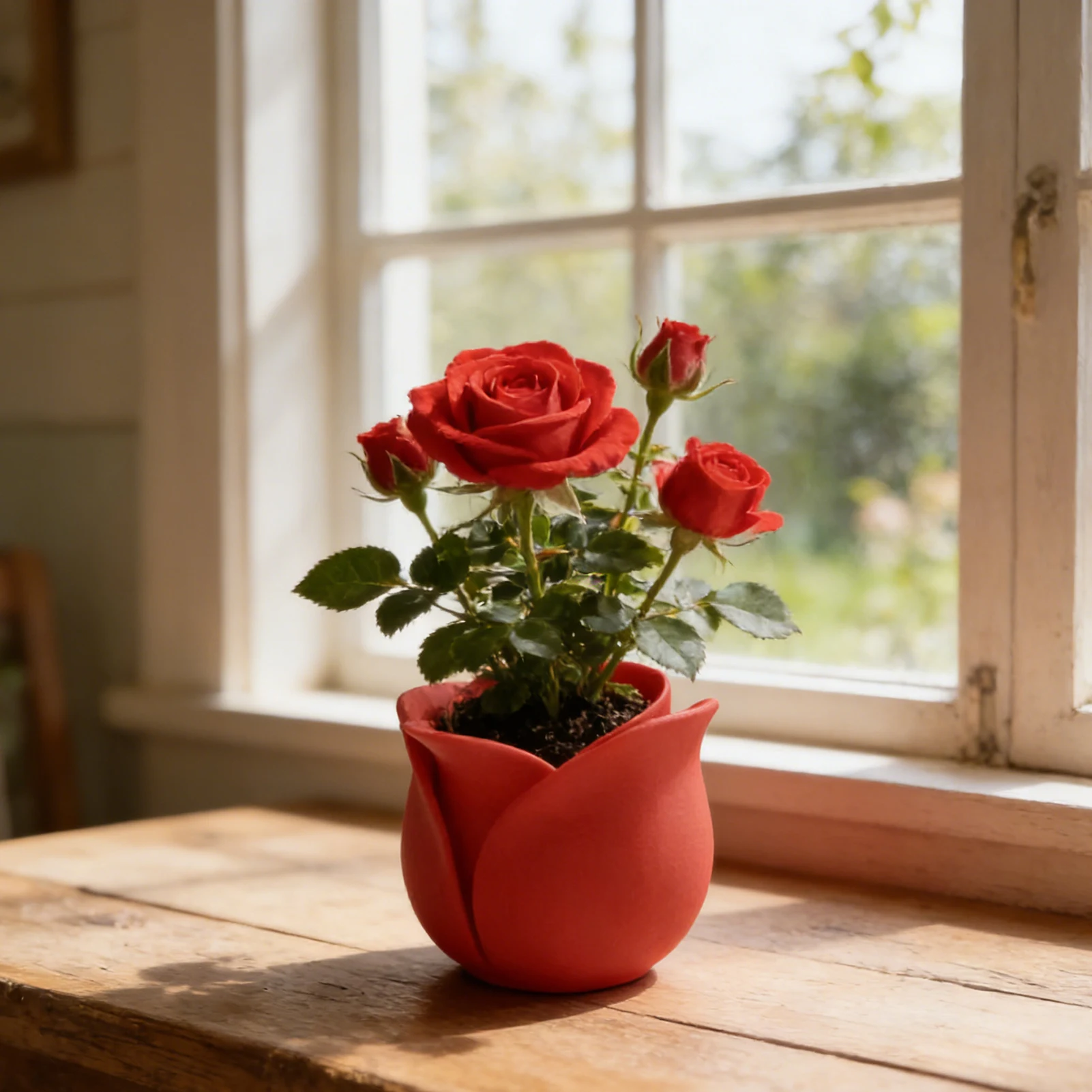 3D Printed Plastic-Rose Plante - 3D Printing Pot review and price