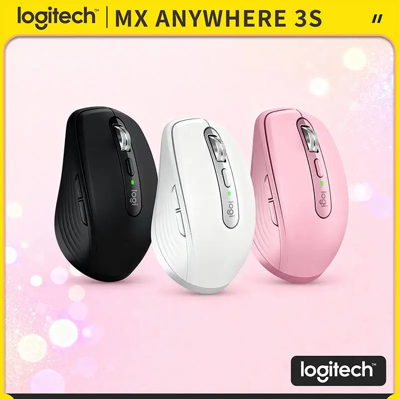

Компактная мышь Logitech MX Anywhere 3S, эргономичный дизайн, перезаряжаемая, с быстрым прокруткой для портативных ПК Mac