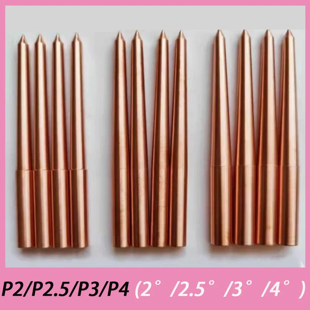 1Pc Double Side Taper EDM Copper Electrode P2 P2.5 P3 P3.5 P4 2-4 Degree Taper 70/90mm For Three Plate Injection Mold