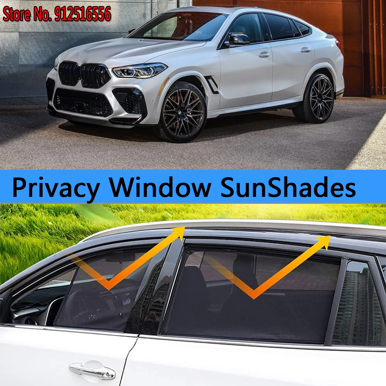 

Side Sun Shade Shading Protection Window SunShades Sunshield Car Accseeories For BMW X6 M G06 2020 2021 2022 2023