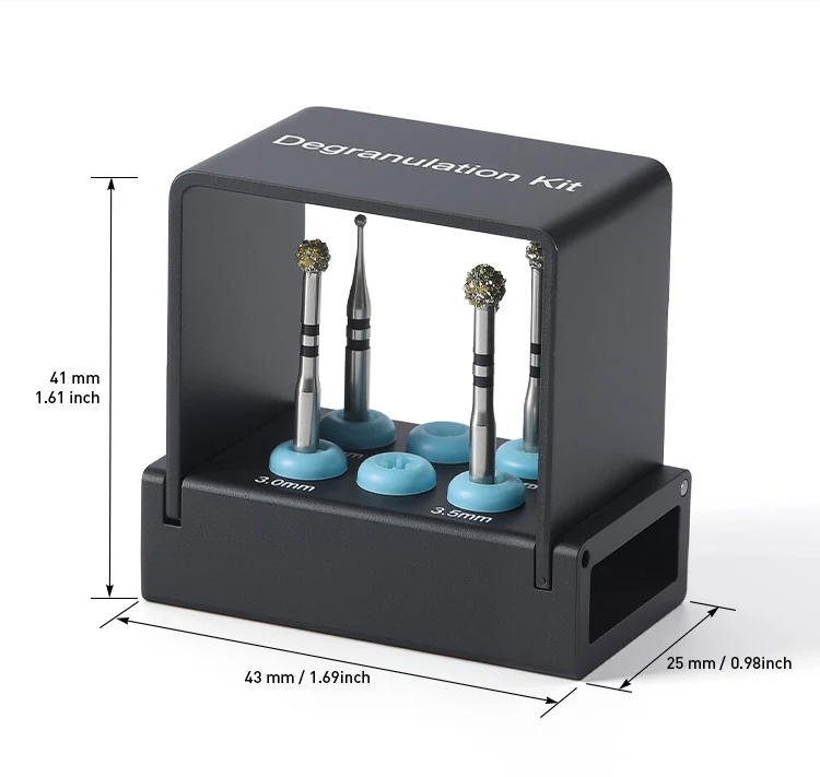 AZDENT Dental-Degranulationsbohrer-Set, runde Kugel-Fräserbohrer zur Entfernung von Geweberecken, Knochen-Debridement, Diamantbeschichtung, Zahnmedizin – Detail 6