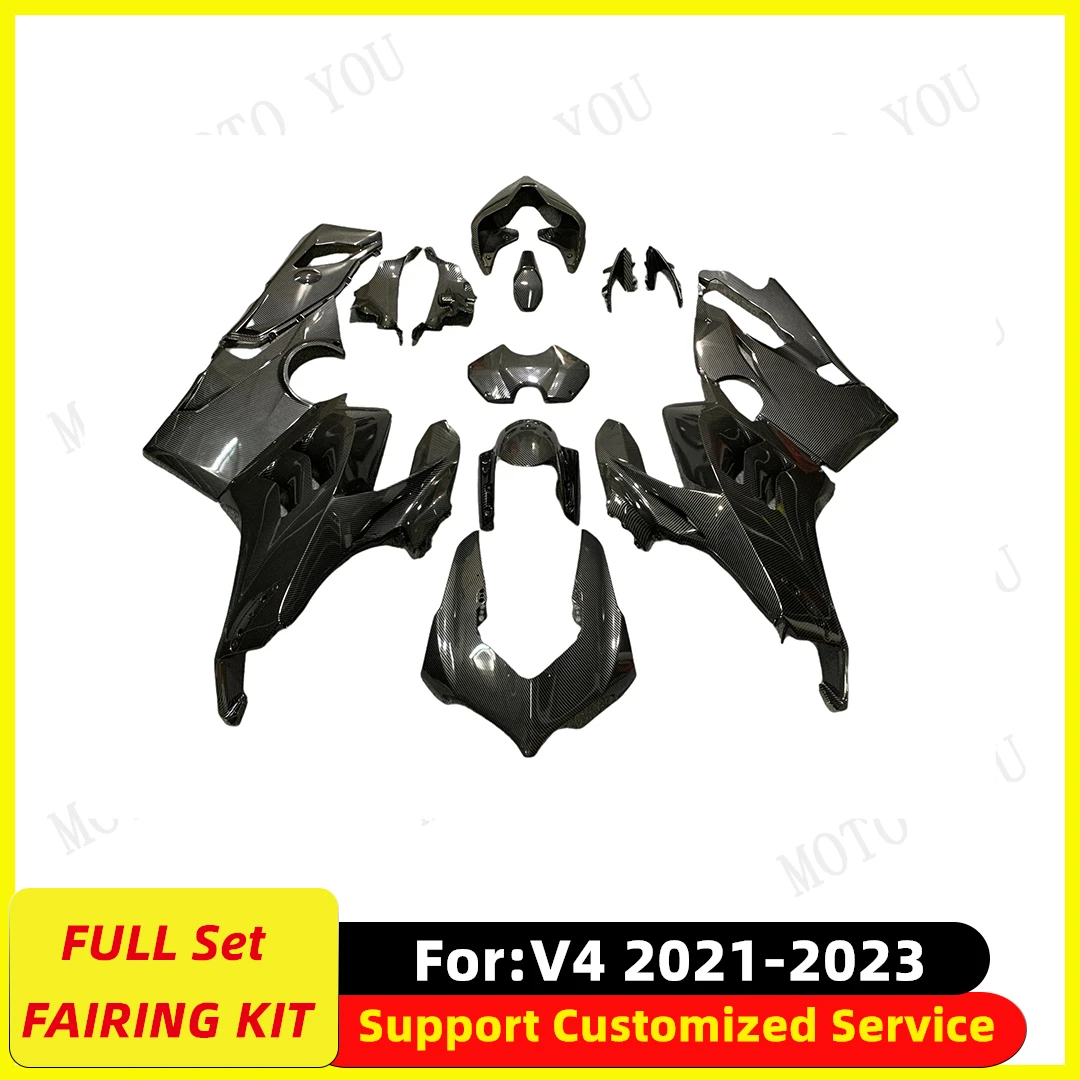 

Motorcycle injection mold full fairing kit fit For DUCATI Panigale v4 v4s V4R 2021 2022 2023 Carbon Fibre Paint