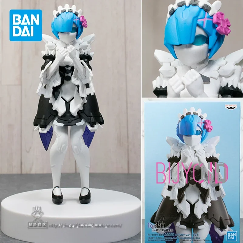 Bandai Original  Re:Life In A Different World From Zero Anime Figure Rem BIJYOID Action Figure Toys for Boy Girl Kids Gift Model