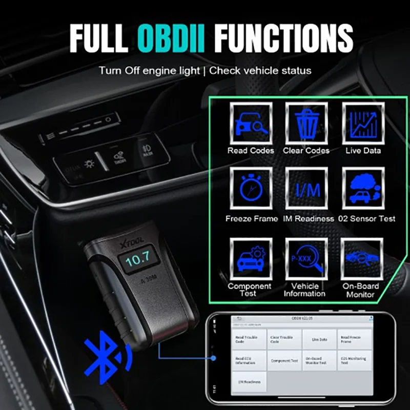 Picture 6: Full System Diagnostic Tool XTOOL A30M OBD2 Bi-directional Control Scanner for Andriod/IOS Car Code Reader