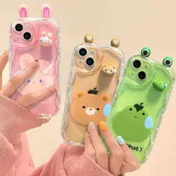 Case For OPPO A9 A5 2020 A94 A98 5G F17 F19 R15 Pro R17 F11 F9 Reno 5 6 7 4 Pro cover Soft Clear TPU 3D Wavy Curved Edge Cute 3D