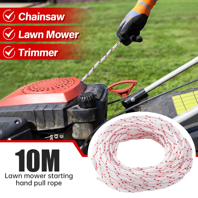 10M 3mm Replacement Recoil Starter Rope Pull Cord For Husqvarna Stihl Craftsman Chainsaw Lawn Mower Trimmer Gasoline Engine Part